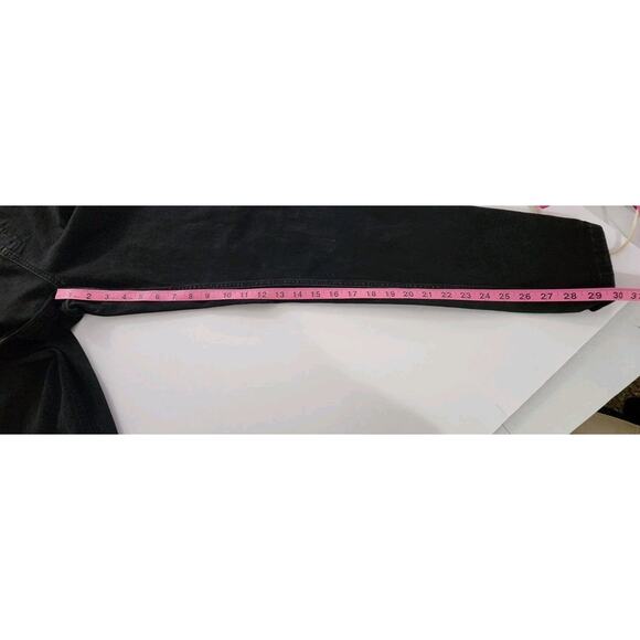 Hot Topic Bib Overalls Womens Small Black Denim 4 Moon Embroidery - Emo Goth - Picture 7 of 7